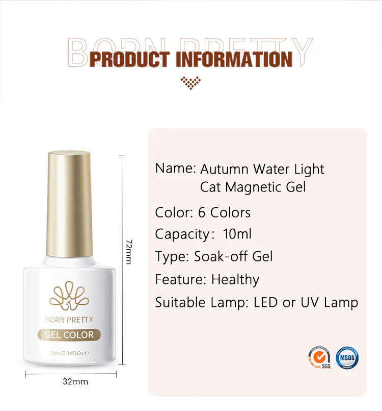 Glass Cat Magnetic Gel Polish MY78-MY83 10ml
