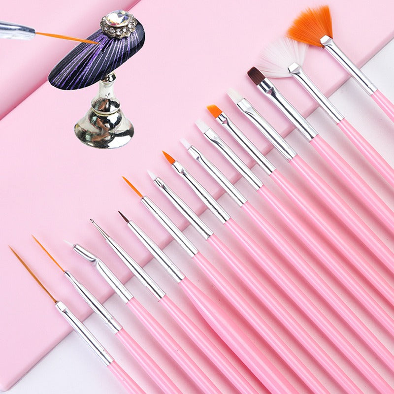 15pcs Nail Brush Set