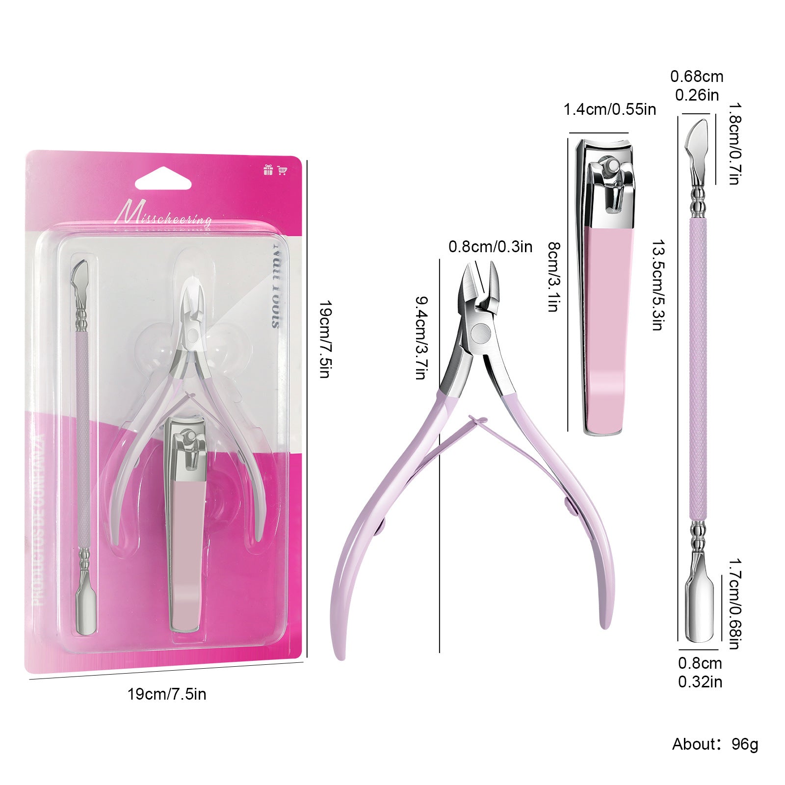 3pcs Nail Set Clippers