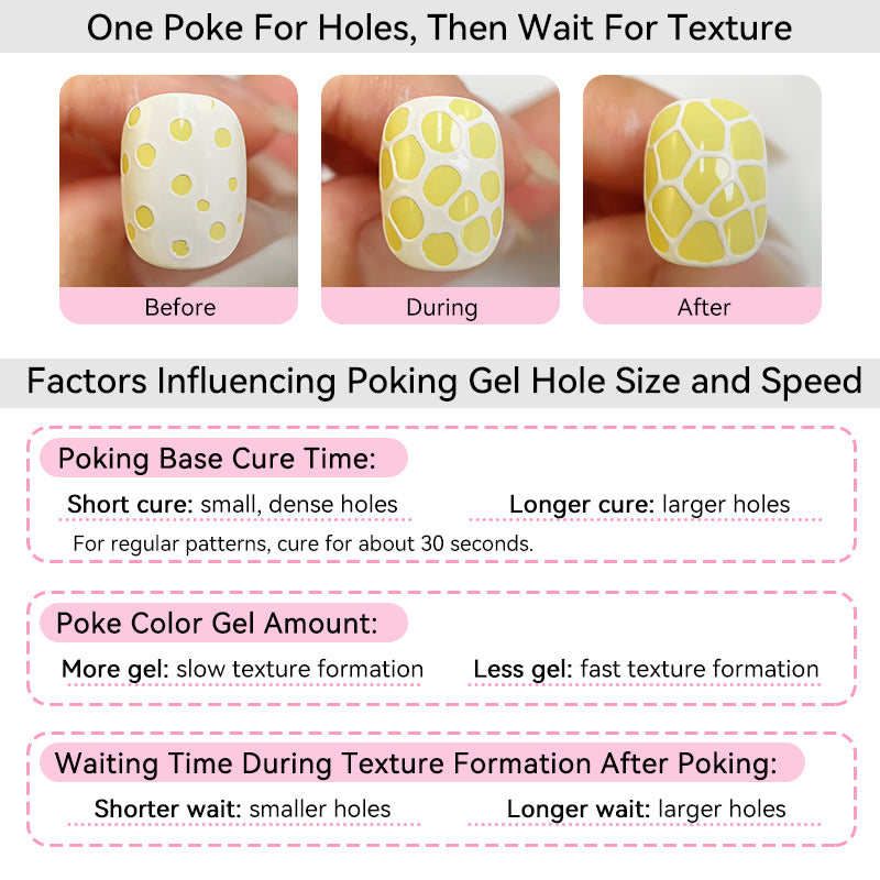 BornPretty Poking Nail Gel – 3D Texture Nail Art Gel Polish (White/Black)