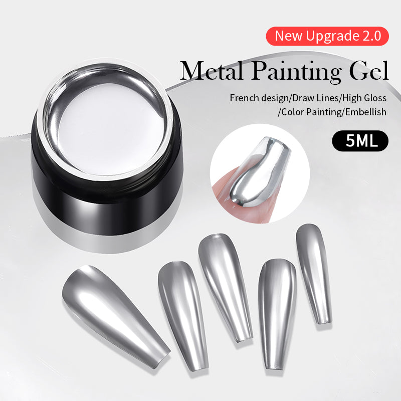 Super Shine Silver Metal Painting Gel