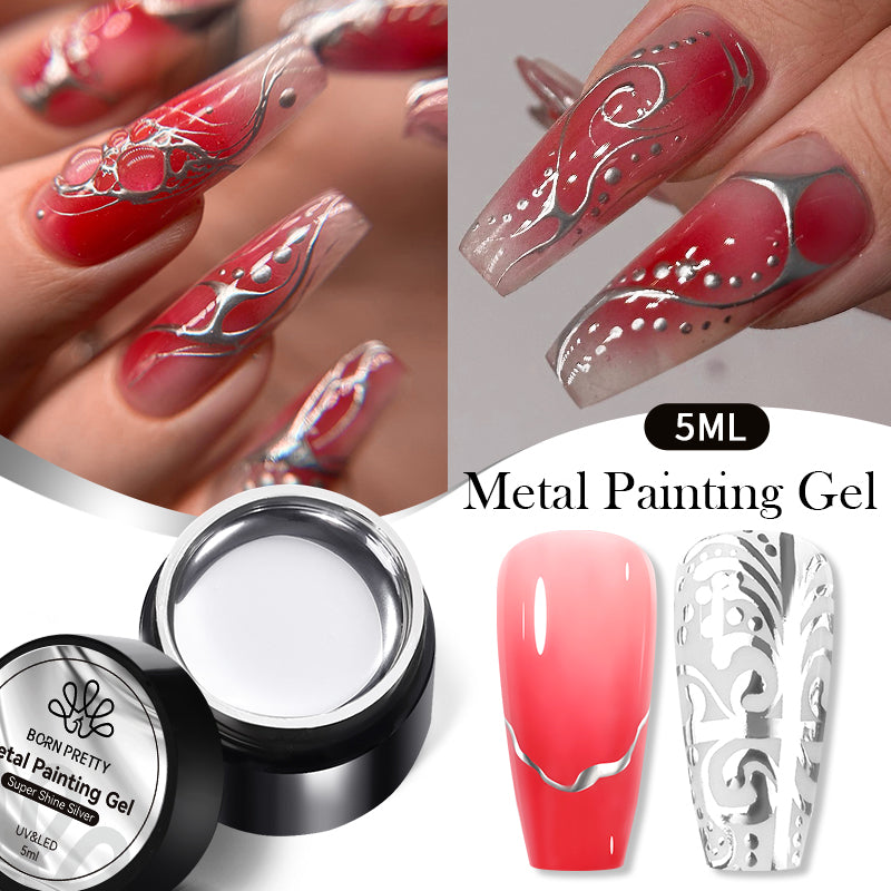 Super Shine Silver Metal Painting Gel