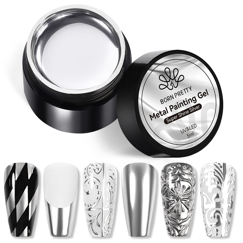 Super Shine Silver Metal Painting Gel
