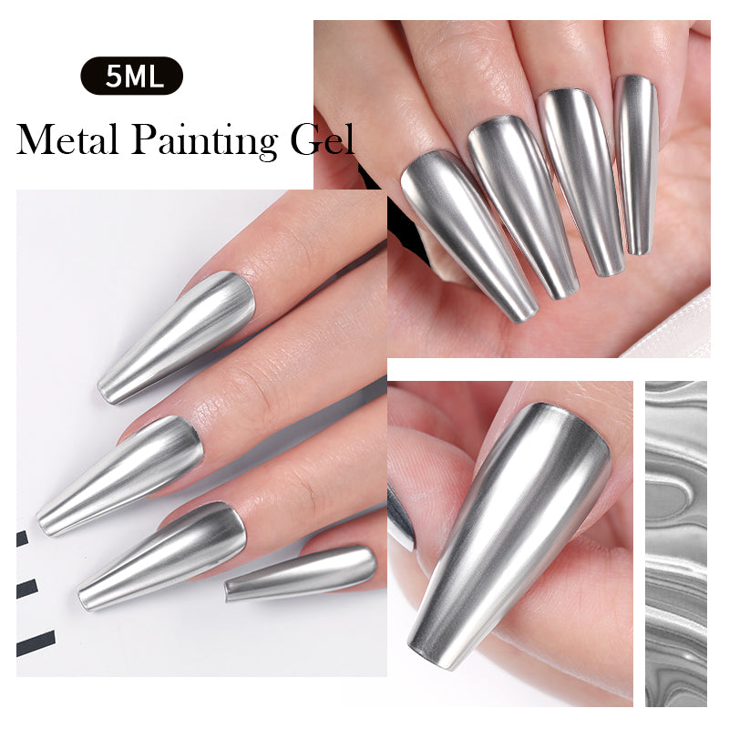 Super Shine Silver Metal Painting Gel