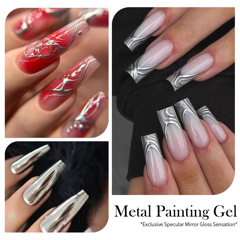 Super Shine Silver Metal Painting Gel