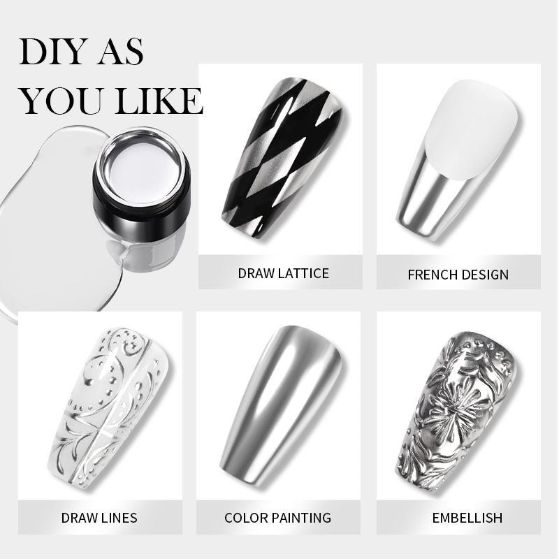 Super Shine Silver Metal Painting Gel