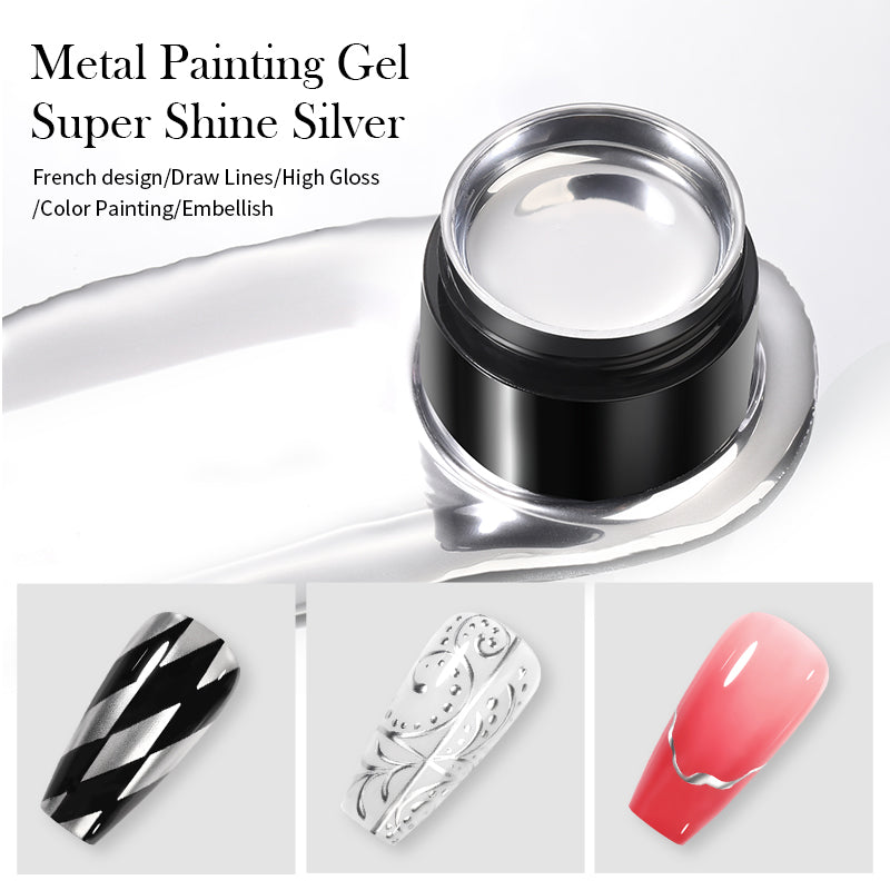 Super Shine Silver Metal Painting Gel
