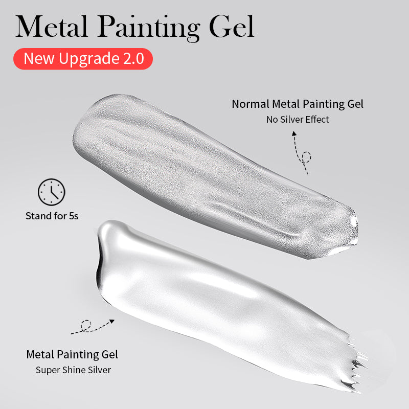 Super Shine Silver Metal Painting Gel