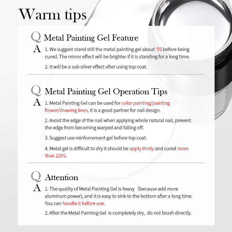 Super Shine Silver Metal Painting Gel
